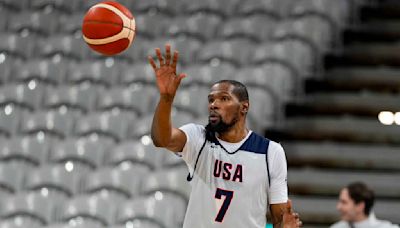 Kevin Durant 'hopefully' will play for the US in its Olympic opener against Serbia