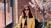 EmRata Freshens Up Her Spring Wardrobe With a Buttery-Yellow Jacket