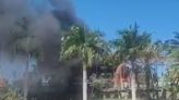 Three lanes blocked on I-95 due to vehicle fire in Palm Beach County