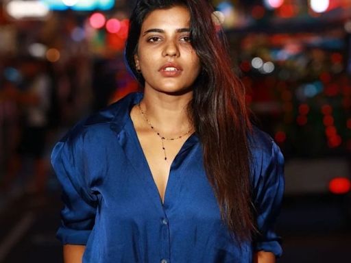 In Pics: Aishwarya Rajesh Ups Her Fashion Game With Her Blue Shirt And Black Pant Look - News18