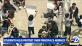 Students at Boyle Heights high school walk out in protest of principal's 'unexplained' removal