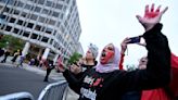 Gaza protestors picket White House correspondents dinner, as Biden ribs Trump