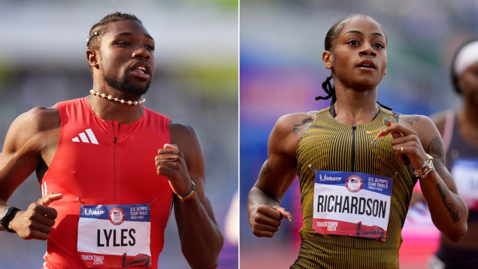 Noah Lyles and Sha’Carri Richardson set blistering times in semifinals at US Olympic trials