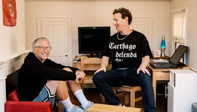 Mark Zuckerberg takes Bill Gates to where Facebook was launched
