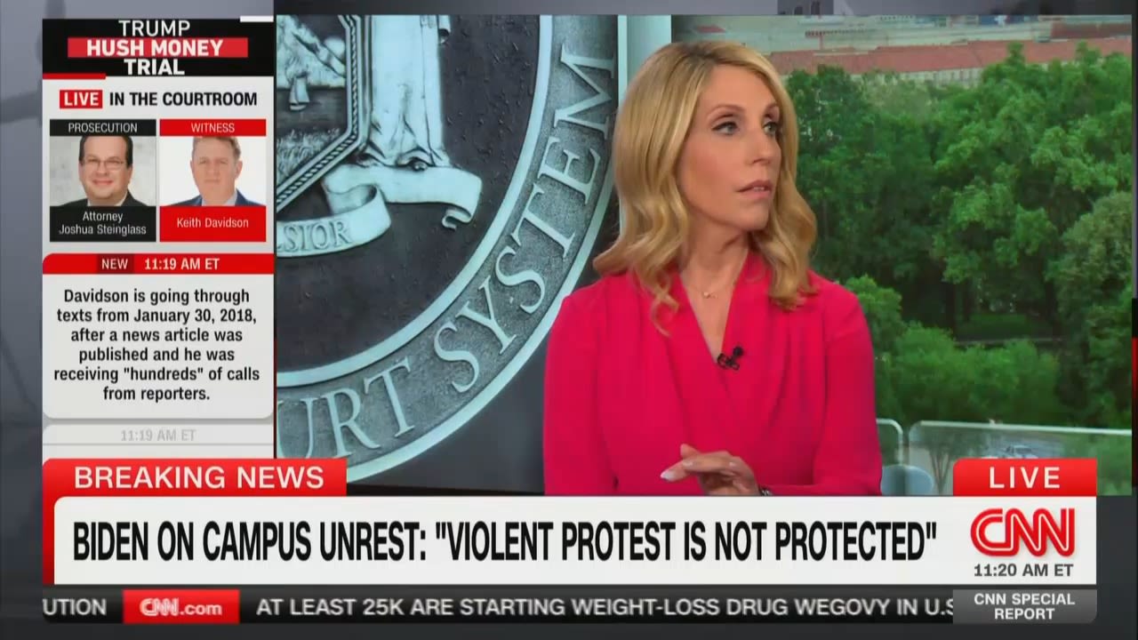 CNN’s Dana Bash Highlights Biden Made Absolutely Clear College Protests Will Have No Impact on Israel Policy