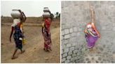 Indian women risk their lives by scaling well walls without rope to fetch water in viral video
