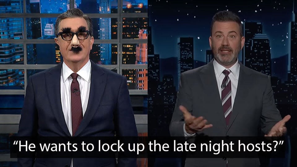 Colbert and Kimmel respond to Trump wanting to make their shows illegal