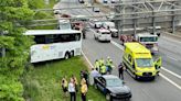 Officials: Bus driver, 7 students hurt after charter buses crash on I-85 in Gaston County