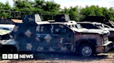 Seized Mexican cartel 'monster trucks' destroyed