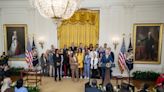 Biden recibe en la Casa Blanca a Las Vegas Aces, campeonas de la WNBA