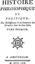 Histoire philosophique et politique des établissements et du commerce des Européens dans les deux Indes