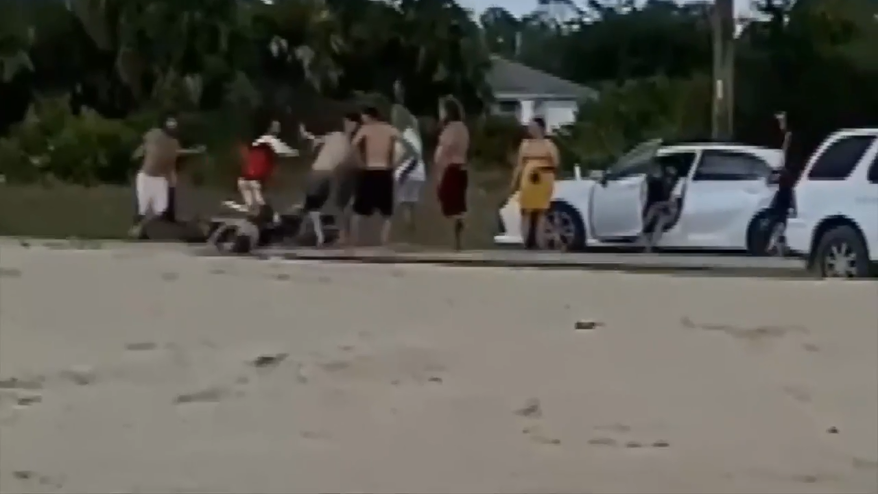 Brawl erupts on Florida beach after dirt biker crashes with family - WSVN 7News | Miami News, Weather, Sports | Fort Lauderdale