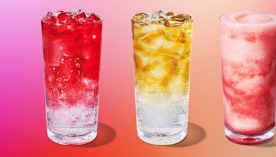 Starbucks introduces caffeinated iced drinks. Flavors include melon, tropical citrus