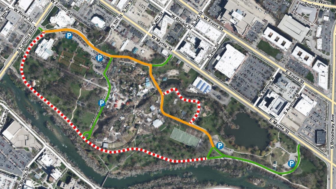 River entrance to Julia Davis Drive closes for road construction