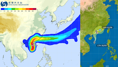 天文台稍後改掛三號風球！風暴路徑預測：或直逼香港100公里