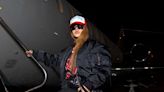 Rihanna Sports Jet-Setting Look on the Way to F1 in Las Vegas — See the Photos!