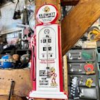 (I LOVE 樂多)日本進口 美國電力公司吉祥物 Lady Kilowatt 圖樣  加油島造型 溫度計 牆壁擺設