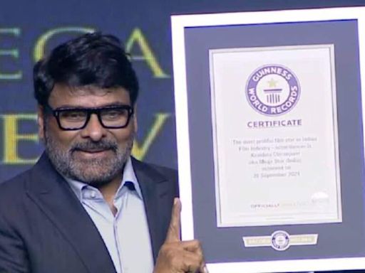 Chiranjeevi enters Guinness World Records, recognised as most prolific star in Indian film industry