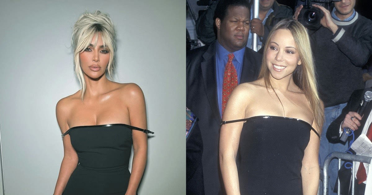 Kim Kardashian Rewears Mariah Carey's Va-Va-Voom LBD From the ’90s