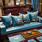 新中式紅木沙發坐墊四季通用實木家具防滑套罩羅漢床墊子定制桃華