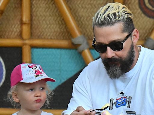 Shia LaBeouf takes daughter Isabel, two, and father to Disneyland