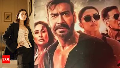 Alia Bhatt just cannot keep calm on watching 'Singham Again' trailer, says 'all the dynamite in one frame' for the big multi-starrer led by Ajay Devgn - Times of India