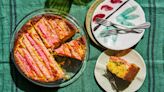 Rhubarb, marmalade and rosemary cake recipe