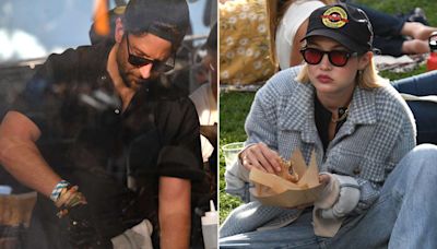 Gigi Hadid Eats Cheesesteak Prepared by Bradley Cooper During Outing at BottleRock Napa Valley Music Festival