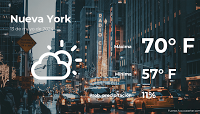 Clima de hoy en Nueva York para este lunes 13 de mayo - El Diario NY