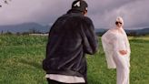 Hailey Bieber wears Saint Laurent bridal look to announce pregnancy and renew wedding vows
