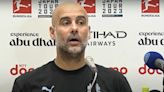 Pep Guardiola, descolocado frente a la pregunta de un periodista acerca de Earling Haaland