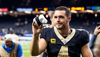 No, Saints QB Derek Carr did not throw for 3 TDs on Panthers CB Jaycee Horn