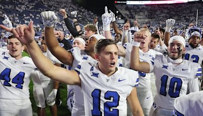 Analysis: BYU gets its first big Big 12 football moment, stunning No. 13 Kansas State on an unimaginably crazy night in Provo