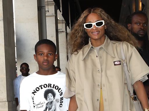 Ciara enjoysParisian stroll with her eldest son Future Zahir Wilburn