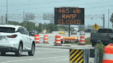 Westbound I-465 lane, ramp closures starting Friday night