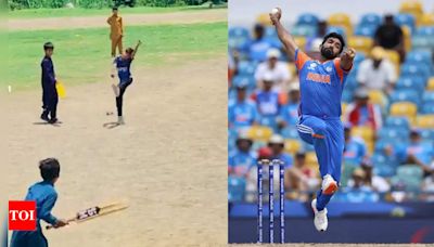 Flawless! Young Pakistani boy amazes with perfect imitation of Jasprit Bumrah's bowling action. Watch | Cricket News - Times of India