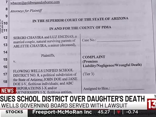 Family files lawsuit against Flowing Wells Unified School District over daughter’s death