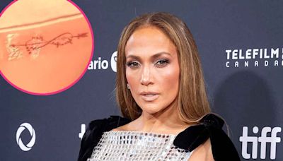 Jennifer Lopez Covers Up Bennifer Commitment Tattoo on Red Carpet