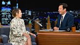 Elizabeth Olsen Walks on Wild Side in Tiger Dress and Red Heels on ‘The Tonight Show’