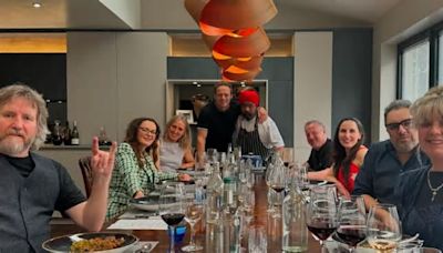 Sam Heughan has celebratory lunch with Outlander crew and TV chef to thank 'wonderful team'