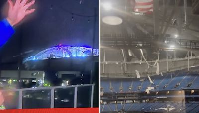 These Surreal Photos And Videos Of Tropicana Field Without A Roof Are Going Viral