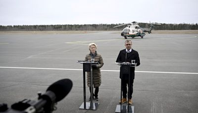 European Union official von der Leyen visits Finland-Russia border to assess security situation