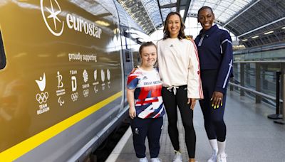 Olympic and Paralympic royalty launch golden Eurostar train for Paris 2024