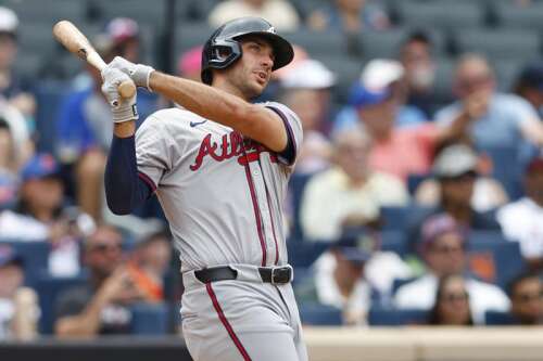 Olson homers again but López leaves with injury as Braves rout Mets 9-2 for 4-game split