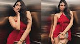 Palak Tiwari serves ULTIMATE party attire in bold red mini-dress with ruffled design