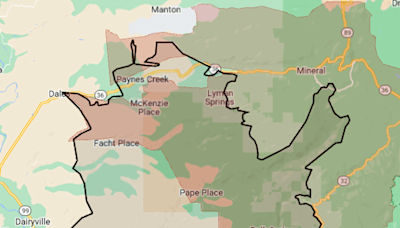 Map: Park Fire’s active burning prompts more evacuations