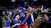 76ers' Harden visits with Michigan State shooting victim