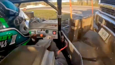 Insane In-Car Video Shows Racer Being Hit by Track Support Truck