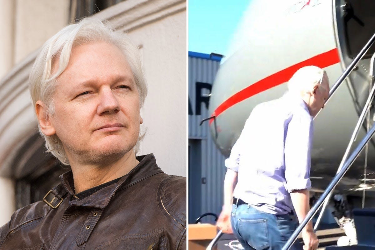 Julian Assange plea deal – live: WikiLeaks founder ‘free’ says wife as he boards flight