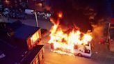 First person charged after bus set on fire during rioting in Leeds